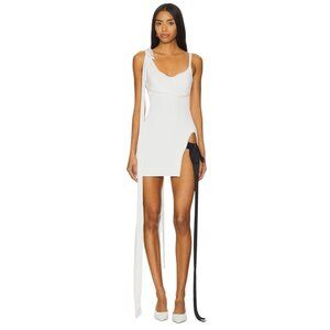 David Koma Mini Dress in White & Black